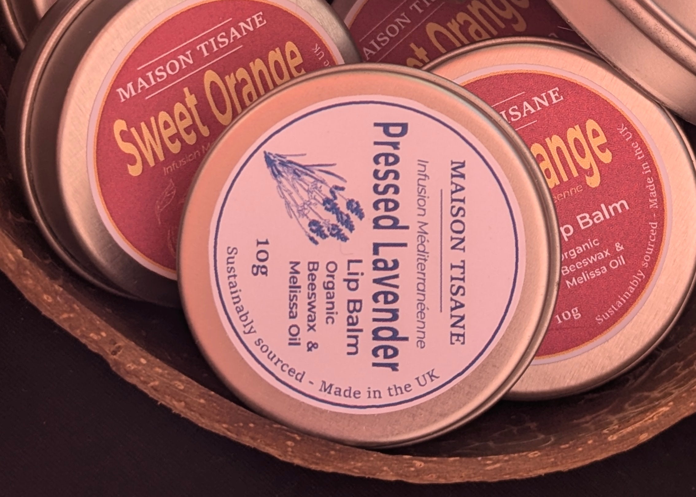 Pressed Lavender Lip Balm | Organic Beeswax & Shea Butter