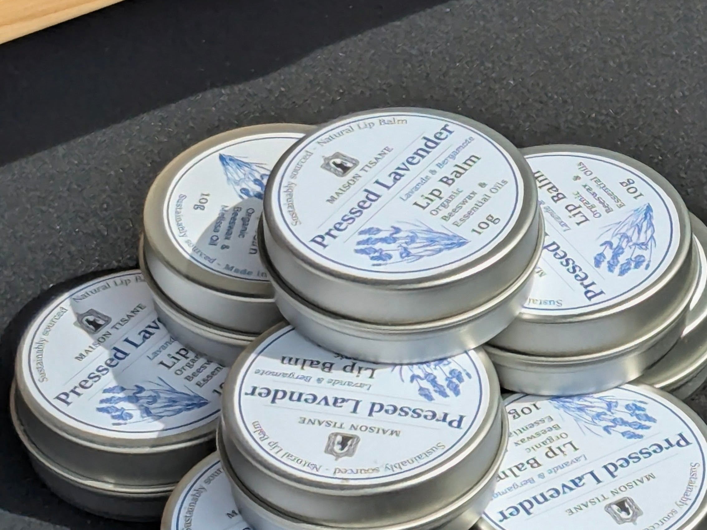 Pressed Lavender Lip Balm | Organic Beeswax & Shea Butter